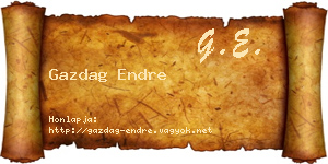 Gazdag Endre névjegykártya
